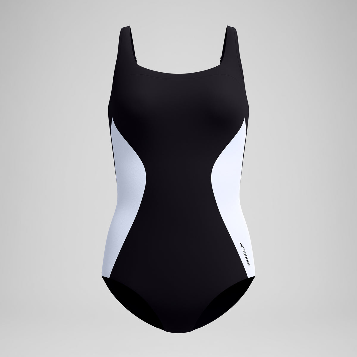 Quantum Contour Swimsuit Black White