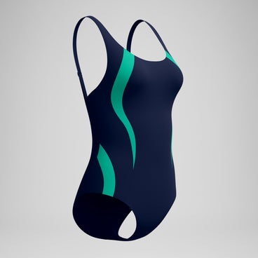 Women's Quantum Contour Swimsuit Navy/Teal