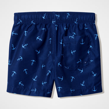 Boys Printed Swim Shorts Navy