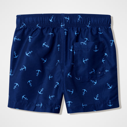 Boys Printed Swim Shorts Navy