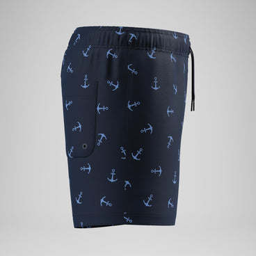 Boys Printed Swim Shorts Navy