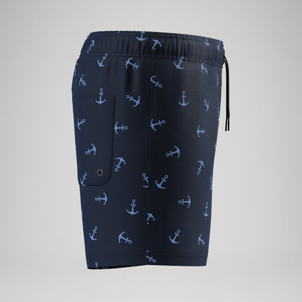 Boys Printed Swim Shorts Navy