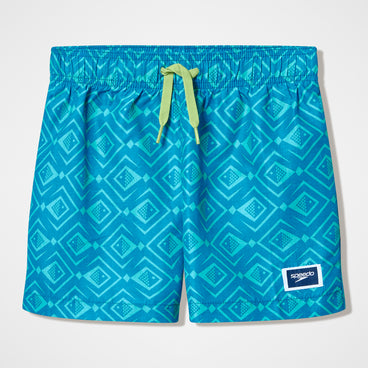 Boys Printed Swim Shorts Turquoise