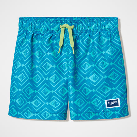 Boys Printed Swim Shorts Turquoise