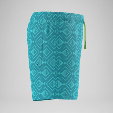 Boys Printed Swim Shorts Turquoise