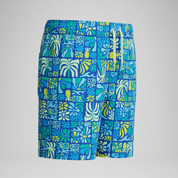 Boys Print Swim Shorts Deep Blue