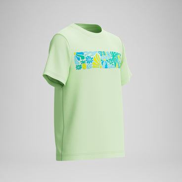 Boys Short Sleeve Graphic Swim Shirt Pale Green