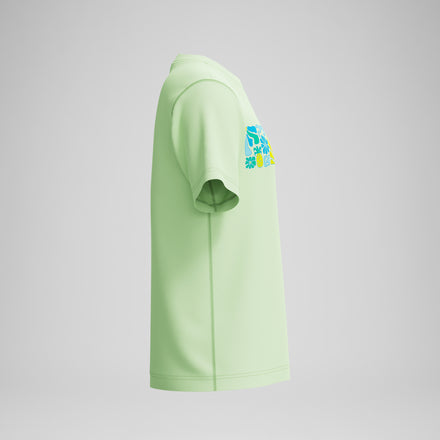 Boys Short Sleeve Graphic Swim Shirt Pale Green