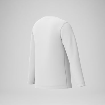 Boys Long Sleeve Graphic Swim Shirt Bright White