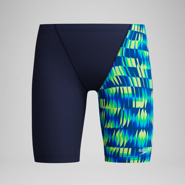 Boys Print V-Cut Jammer Navy/Pale Green