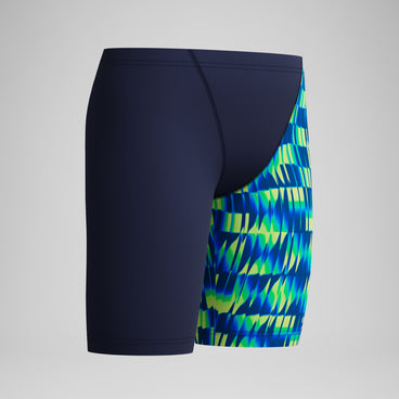 Boys Print V-Cut Jammer Navy/Pale Green