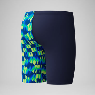 Boys Print V-Cut Jammer Navy/Pale Green