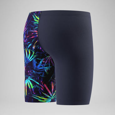 Boys Printed V-Cut Jammer Navy