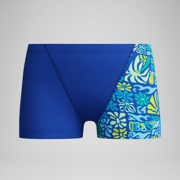 Boys Print V-Cut Aquashort Blue/Angelic Blue