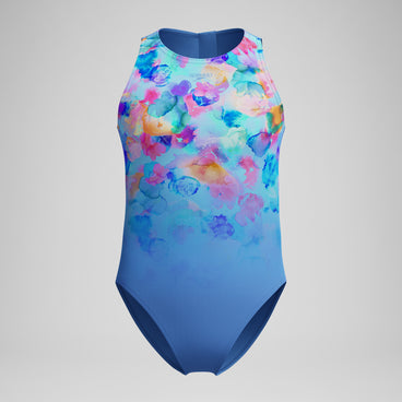 Girls Print Hydrasuit Swimsuit Blue