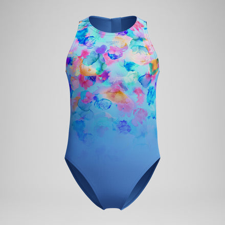 Girls Print Hydrasuit Swimsuit Blue