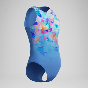 Girls Print Hydrasuit Swimsuit Blue