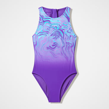Girls Printed Hydrasuit Purple/Blue