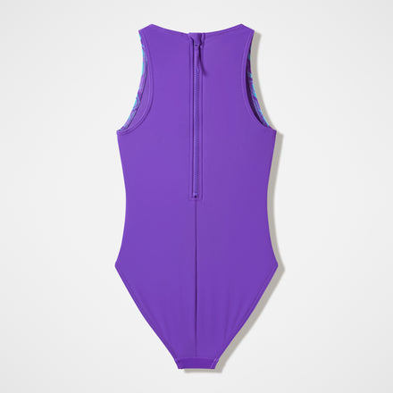 Girls Printed Hydrasuit Purple/Blue