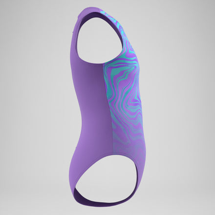 Girls Printed Hydrasuit Purple/Blue