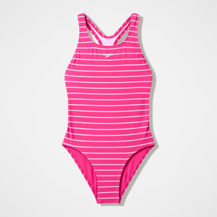 Girls Medalist Printed Swimsuit Pink