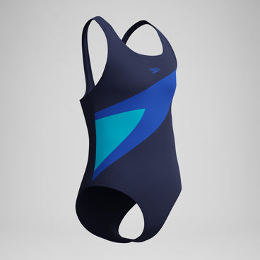 Girls Hyperboom Butterfly Back Swimsuit Navy/Blue