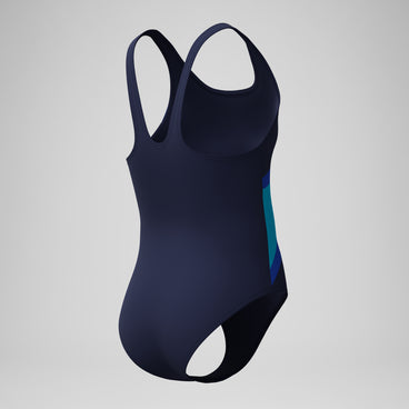 Girls Hyperboom Butterfly Back Swimsuit Navy/Blue