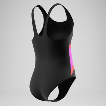 Girls Hyperboom Butterfly Back Swimsuit Black/Red