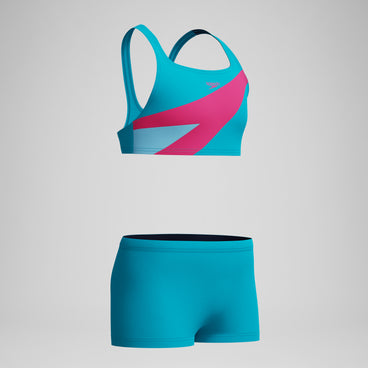 Girls Hyperboom Butterfly Back Bikini Blue/Pink