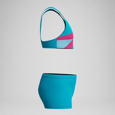 Girls Hyperboom Butterfly Back Bikini Blue/Pink