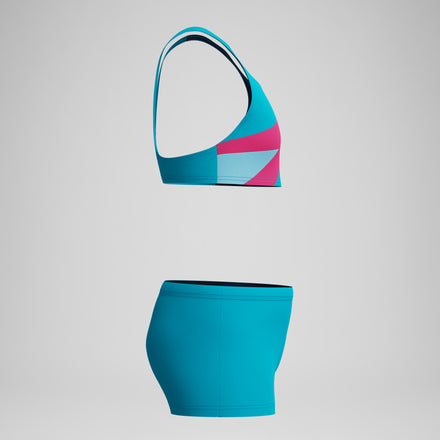 Girls Hyperboom Butterfly Back Bikini Blue/Pink