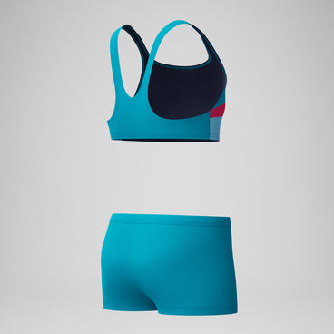 Girls Hyperboom Butterfly Back Bikini Blue/Pink