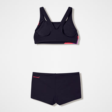 Girls Hyperboom Butterfly Back Bikini Set Black/Red