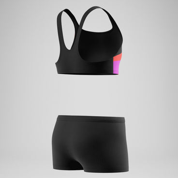 Girls Hyperboom Butterfly Back Bikini Set Black/Red