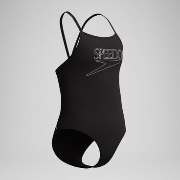 Girls Endurance+ Logo Thinstrap Swimsuit Black
