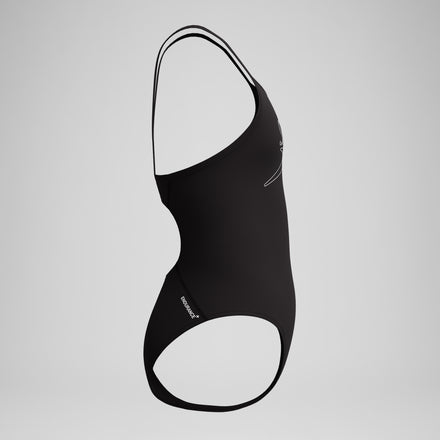 Girls Endurance+ Logo Thinstrap Swimsuit Black