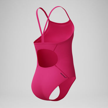Girls Endurance+ Logo Thinstrap Swimsuit Pink