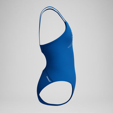 Girls Endurance+ Logo Thinstrap Swimsuit Blue