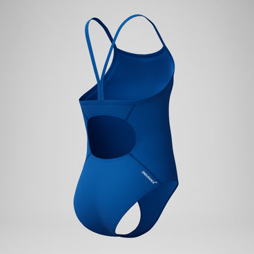 Girls Endurance+ Logo Thinstrap Swimsuit Blue