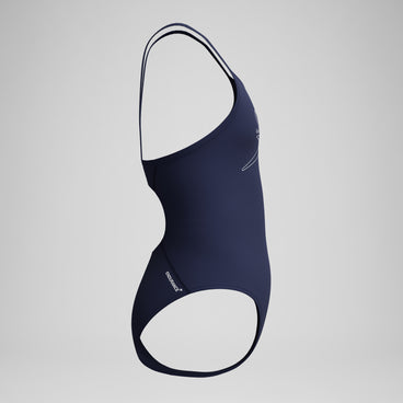 Girls Endurance+ Logo Thinstrap Swimsuit Navy