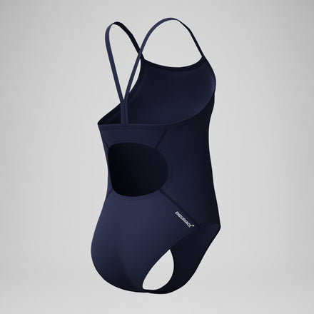 Girls Endurance+ Logo Thinstrap Swimsuit Navy