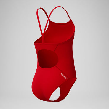 Girls Endurance+ Logo Thinstrap Swimsuit Red