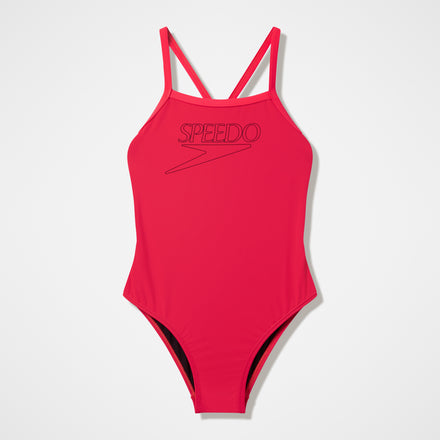 Girls Endurance+ Logo Thinstrap Swimsuit Pink