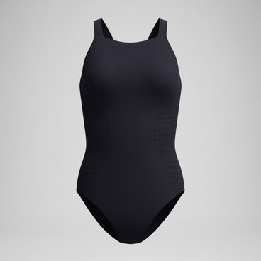 Women's Sculpture High Neck Contour Swimsuit Black