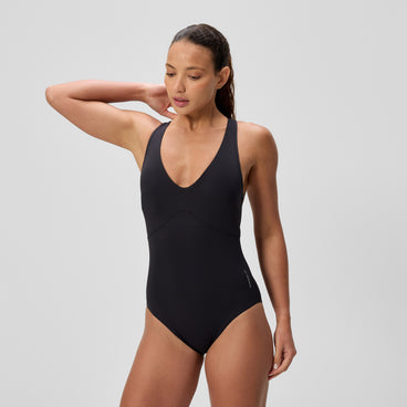 Women's Sculpture Butterfly Back Swimsuit Black