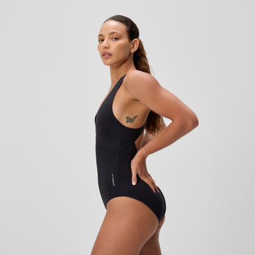 Women's Sculpture Butterfly Back Swimsuit Black