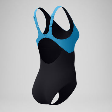 Women's Sculpture Butterfly Back Swimsuit Blue/Black