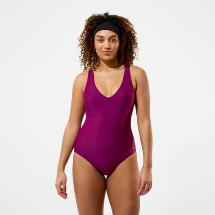 Women's Sculpture Swimsuit Dark Pink