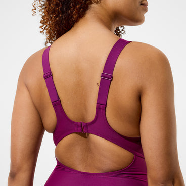 Women's Sculpture Swimsuit Dark Pink