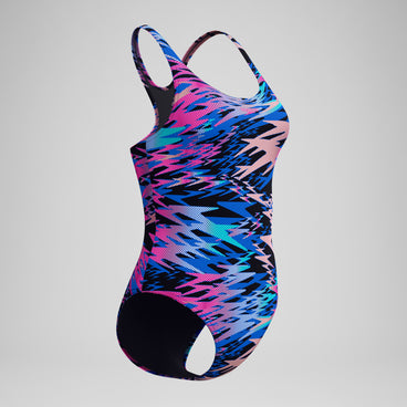 Women's Hyperboom Printed Medalist Swimsuit Blue/Pink